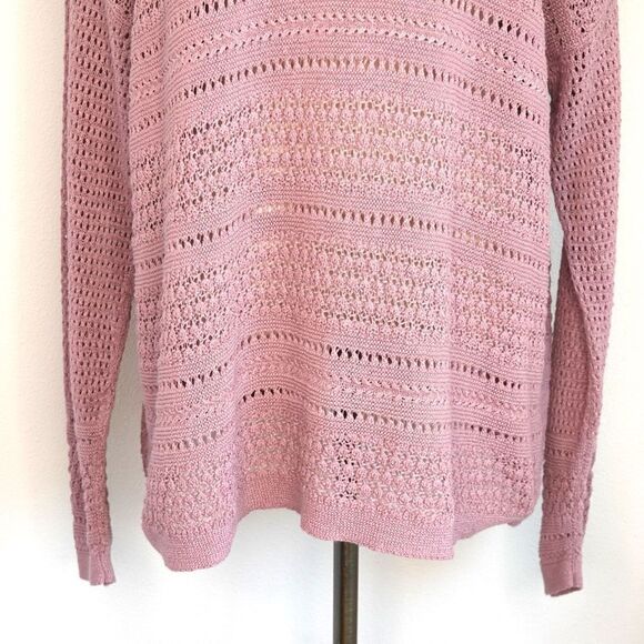 J.Jill Crocheted Sweater Pinkish Purple Size Large - Picture 7 of 11